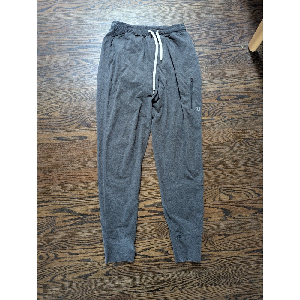 VUORI Sunday Performance Joggers Mens Size XS Heather Gray Zip Pockets Stretch